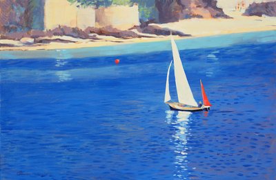 Salcombe - Yawl near Millbay by Jennifer Wright